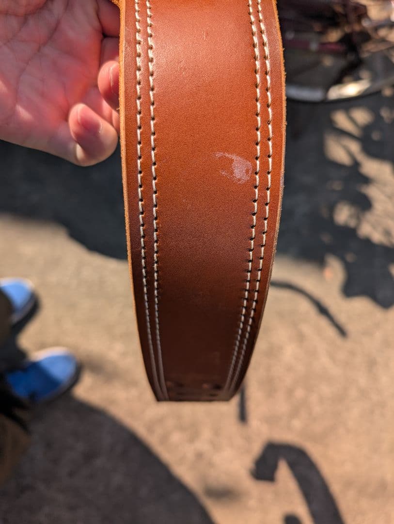 ゴールドジム　プロレザーベルト　XL