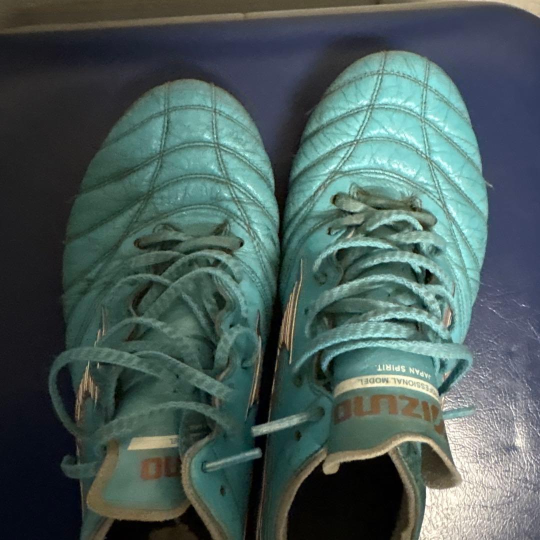 ミズノ サッカーシューズ JP 25.5 アクアブルー