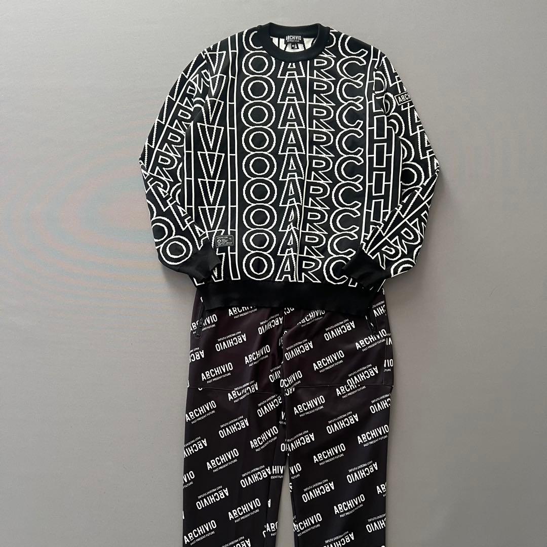 ARCHIVIO アルチビオ セットアップ　総柄　メンズ　セーター　パンツ　M