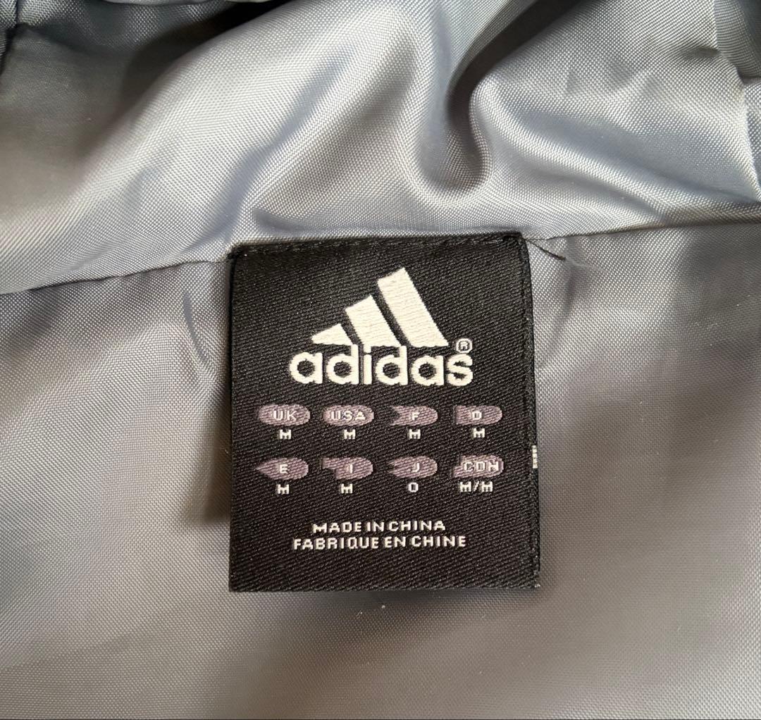 アディダス ベンチコート ロング M ネイビー フェザー45% 防寒