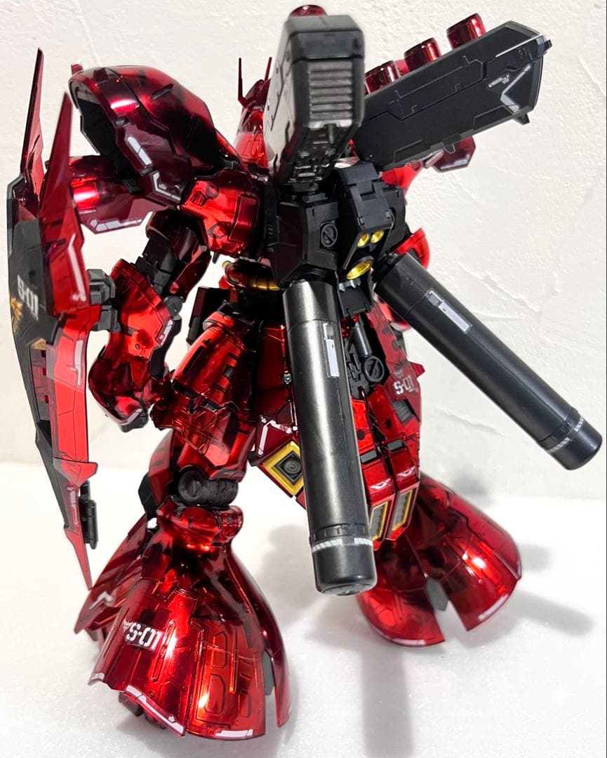 RG 1/144 サザビー メカニカルコアメッキ 完成品　水転写デカール付き