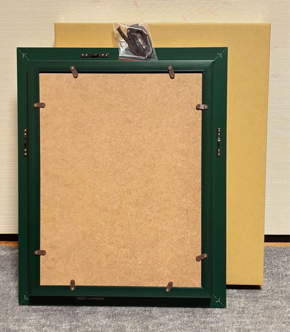 【F4号】手描き油彩　岡本太郎　額縁　未使用額　サイン　岡本敏子鑑定シール　絵画