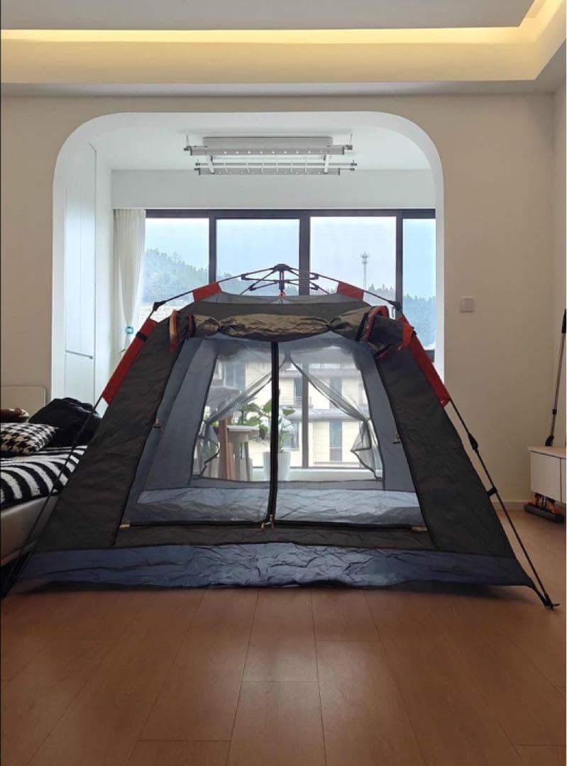 激安‼︎テント ワンタッチテント 全景天窓 ダブルドア　キャンプ　防災