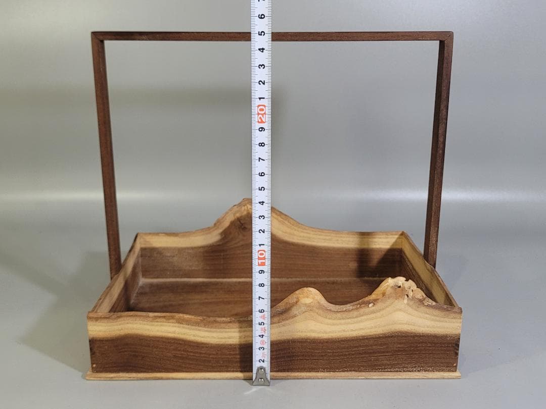 茶道具 京漆 普賢造 手付 桑 遠山 煙草盆 共箱 美品 DT394