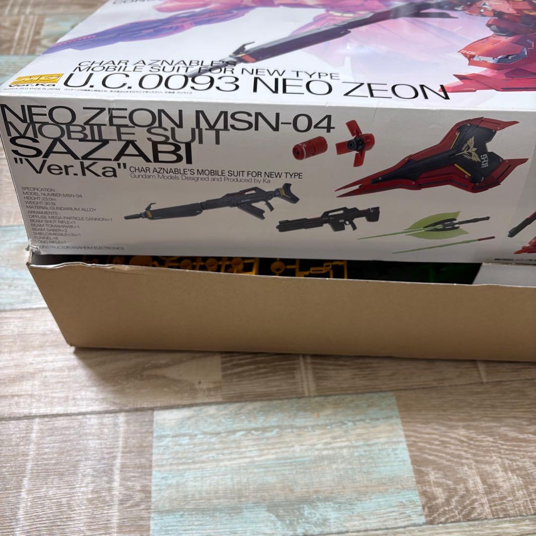 ガンダム SAZABI Ver Ka サザビー プラモデル 作りかけ パーツ欠有