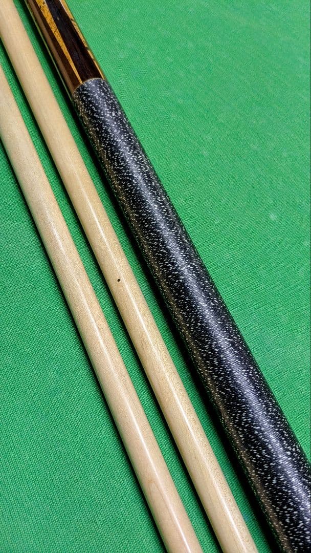 本ハギ子持ち6剣ビリヤードキュー(メーカー不明)