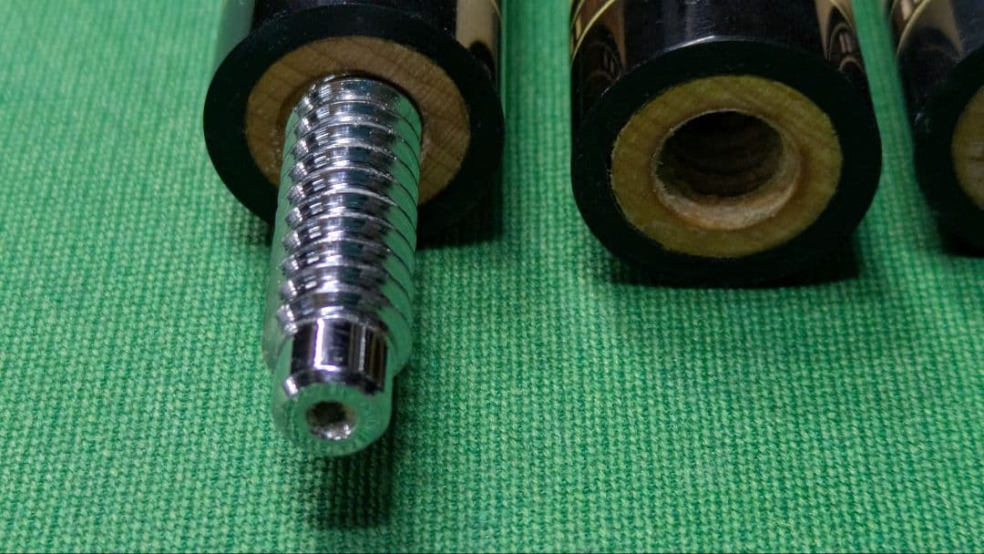 本ハギ子持ち6剣ビリヤードキュー(メーカー不明)