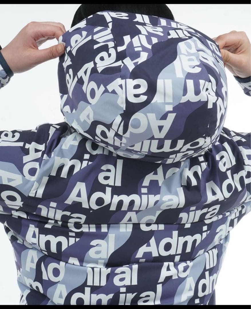 新品ADMIRAL GOLF 軽量パデッドストレッチフーデッドジャケット