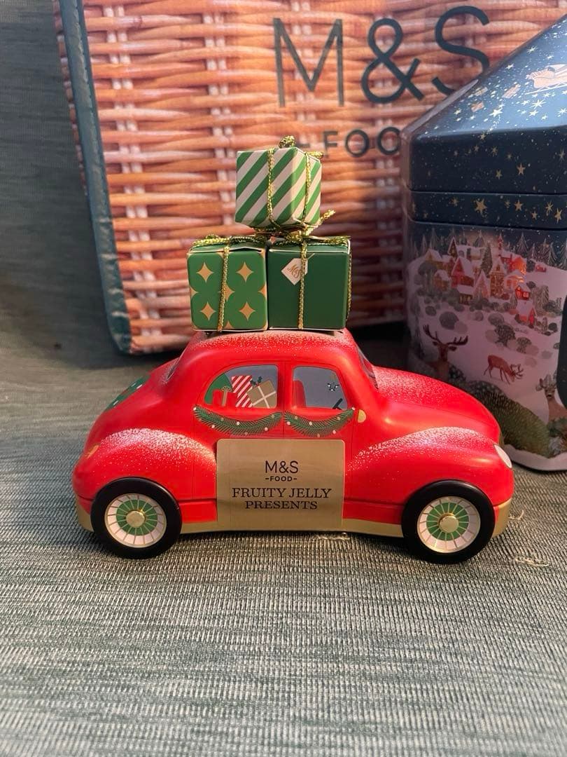 ③M&S プロジェクター缶　ジェリー缶　セット　イギリス　クリスマス