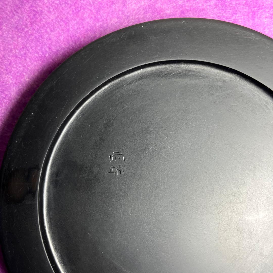 ⭕️雨端硯　五寸胴張丸硯　大型特殊研　直径150mm大　マニア