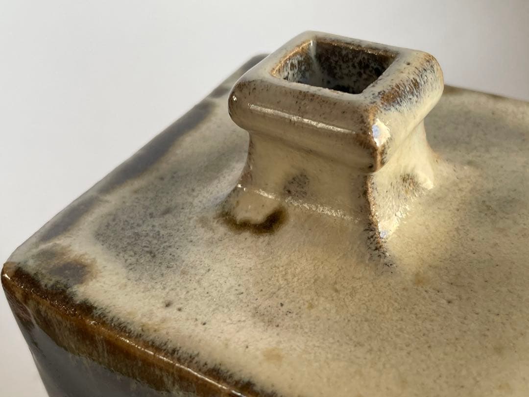 陶芸家　人間国宝　浜田庄司　？　濱田庄司　角瓶　鉄釉　花瓶　花入　民芸　民藝