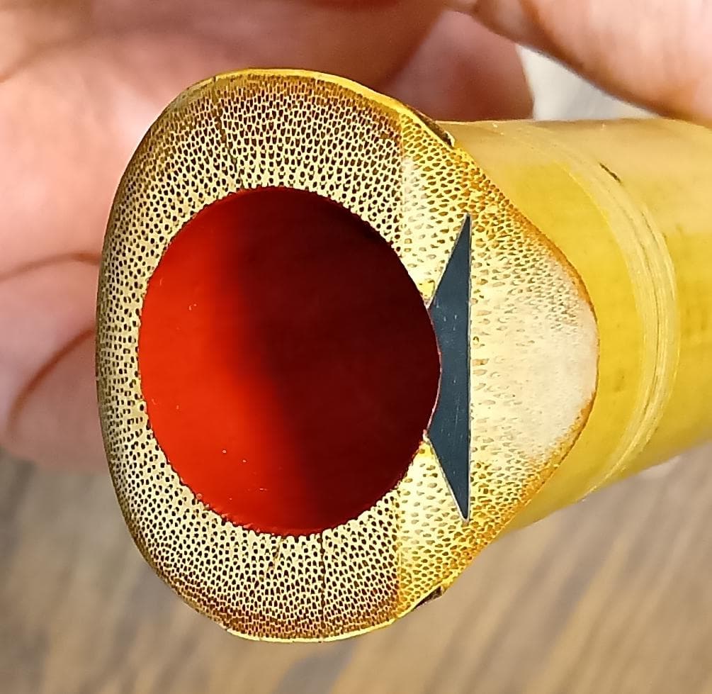 【琴古流 尺八】竹揚 三印 中継ぎ 長さ約68㎝