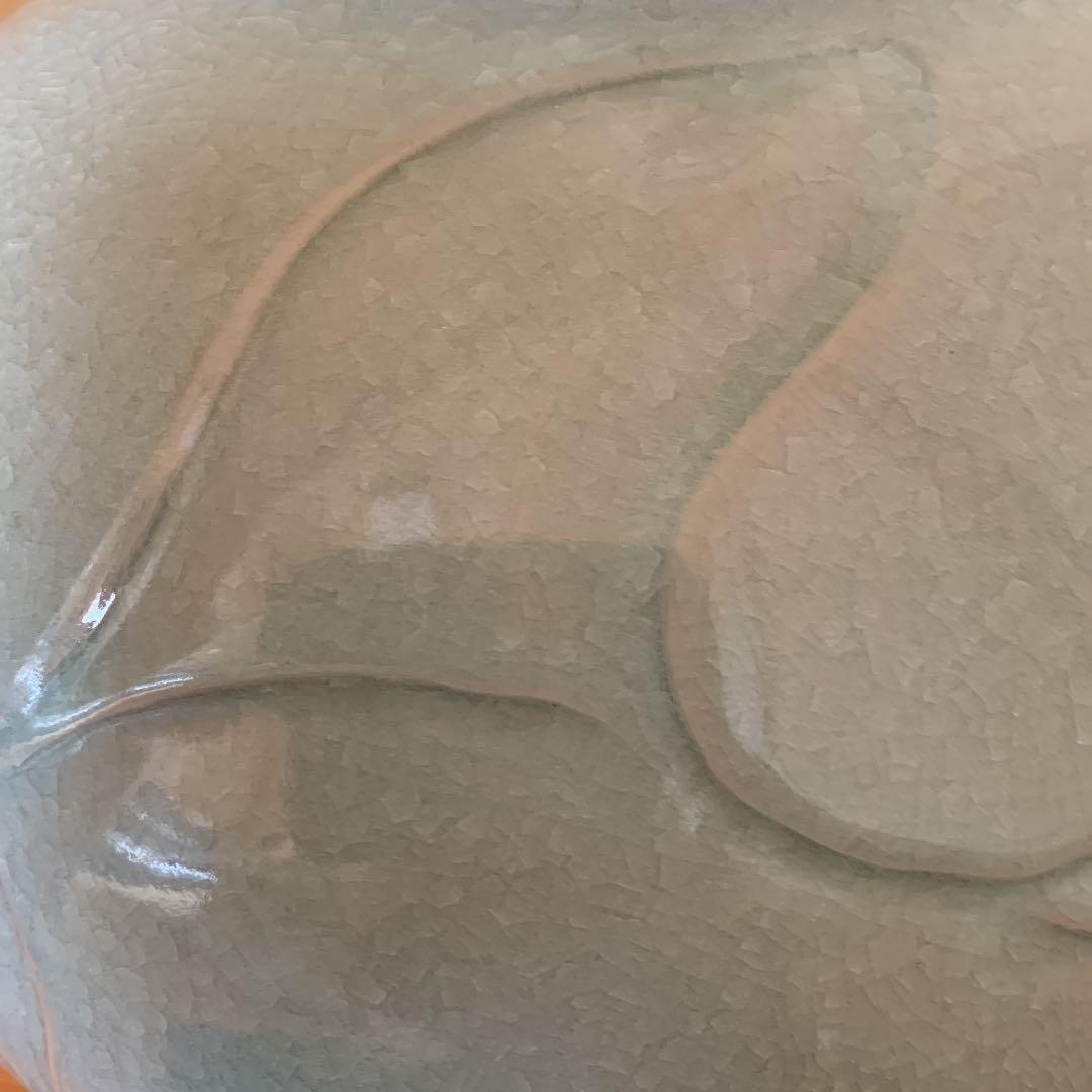 肥後高田焼　青木修の彫紋壷