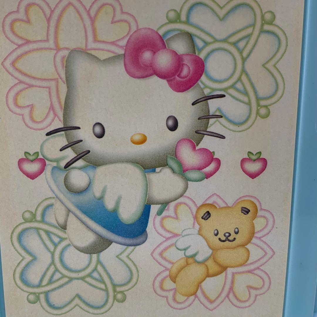 当時物！レア　エンジェル　キティ ブッククロック 置時計 写真 本型　1998