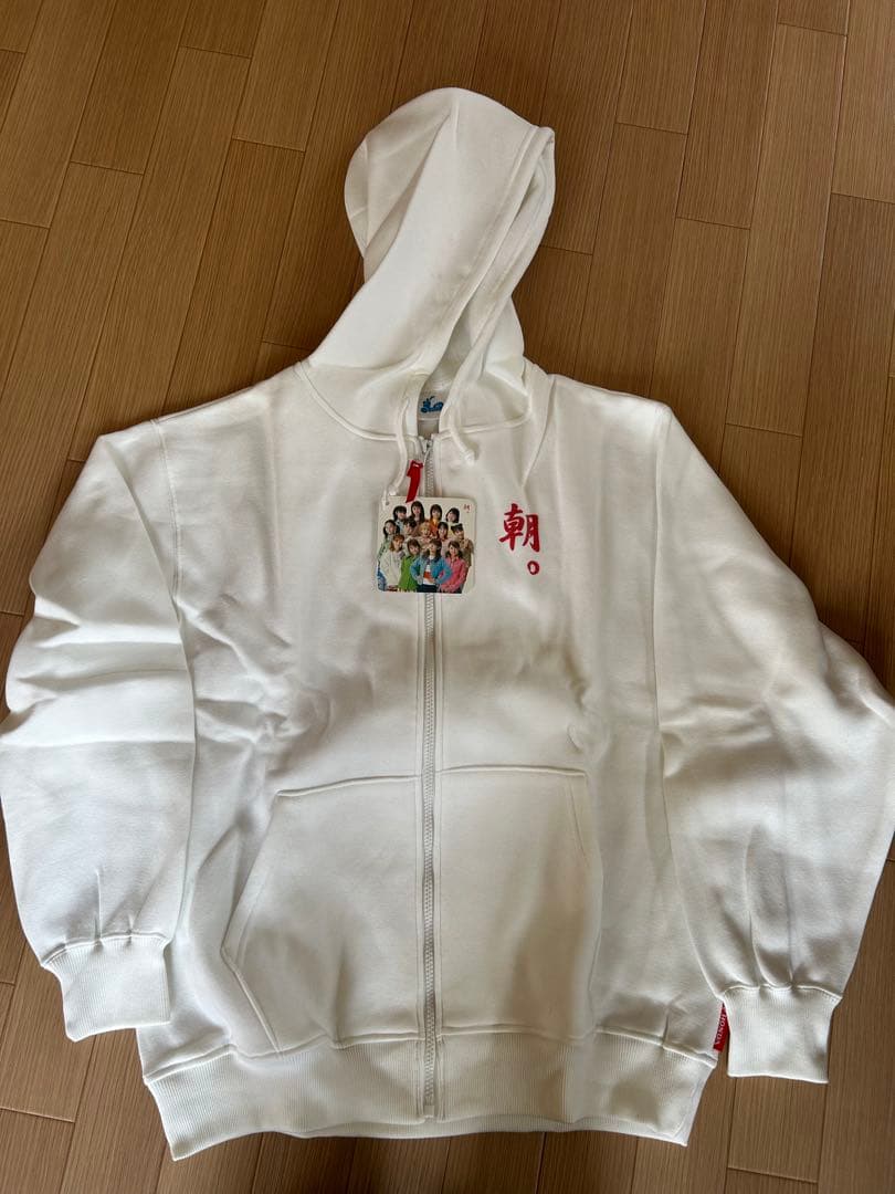 モーニング娘。ホワイト ジップアップパーカー