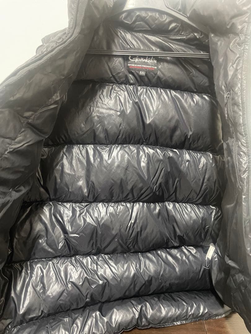 B　Gamakatsu ダウンフィッシングベスト LL ブラック