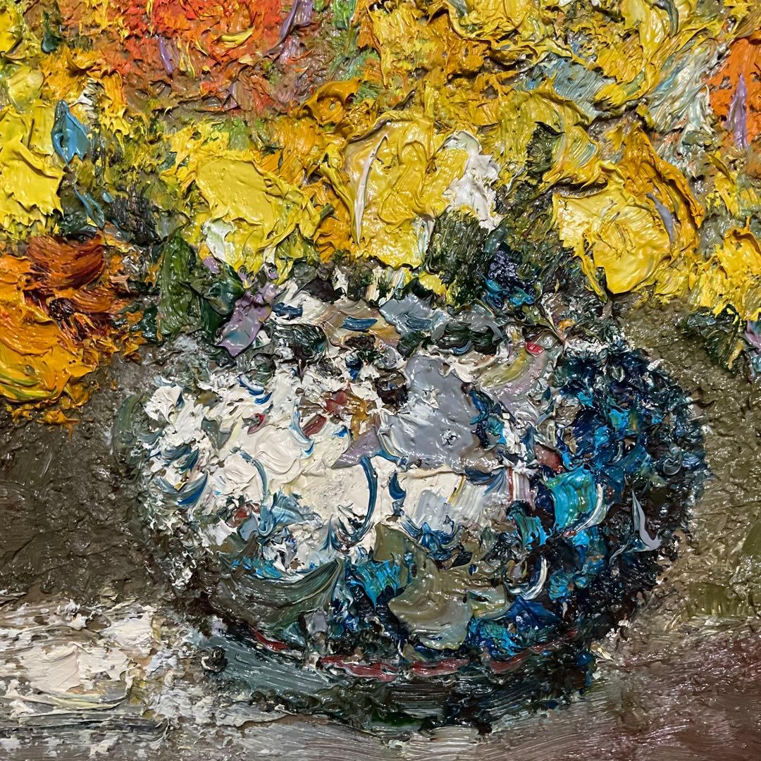 絵画・額縁・油絵・渡部ひでき・薔薇・F6号・美術品・インテリア・雑貨