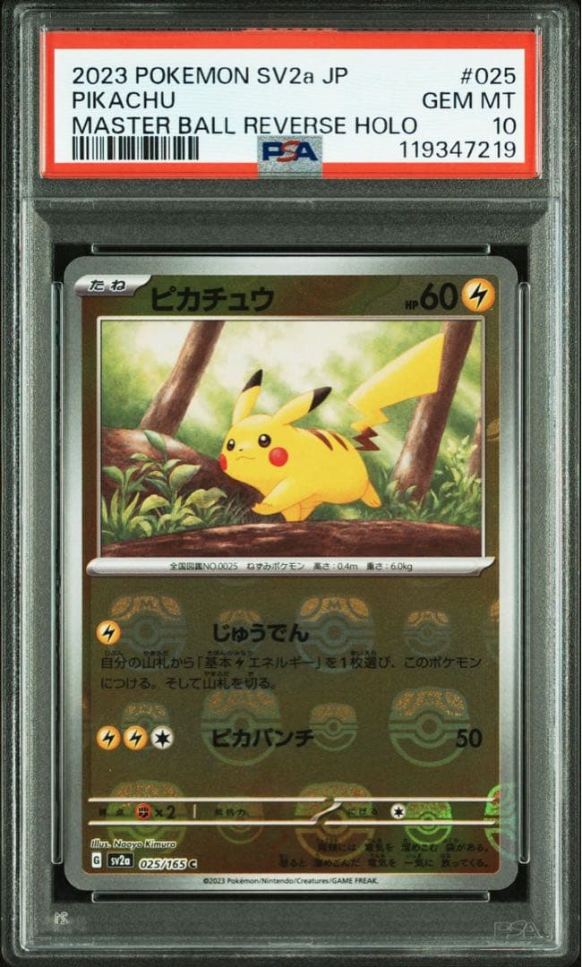 【PSA10 連番】ピカチュウ ライチュウ マスターボールミラー 151