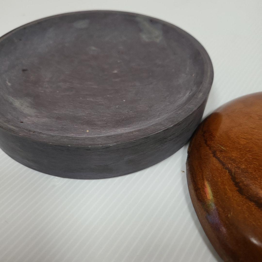 老坑　端渓　円形硯