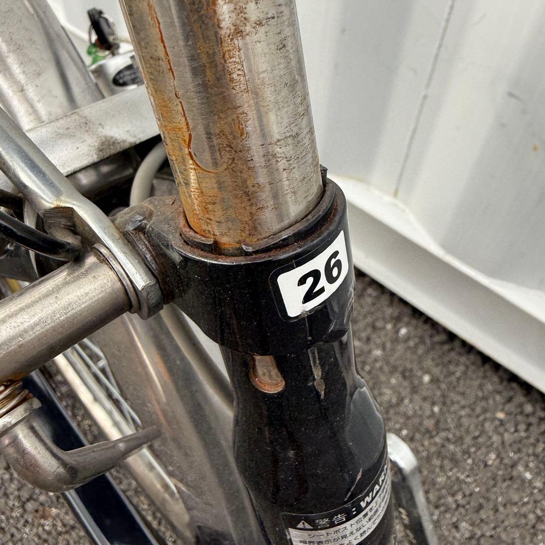 kokolate　自転車 26インチ カゴ/鍵/オートライト/6段変速付