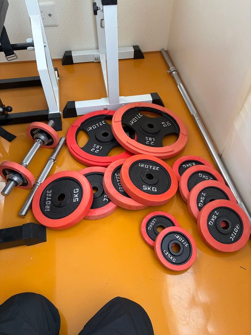 iROTEC トレーニングベンチ バーベルセット