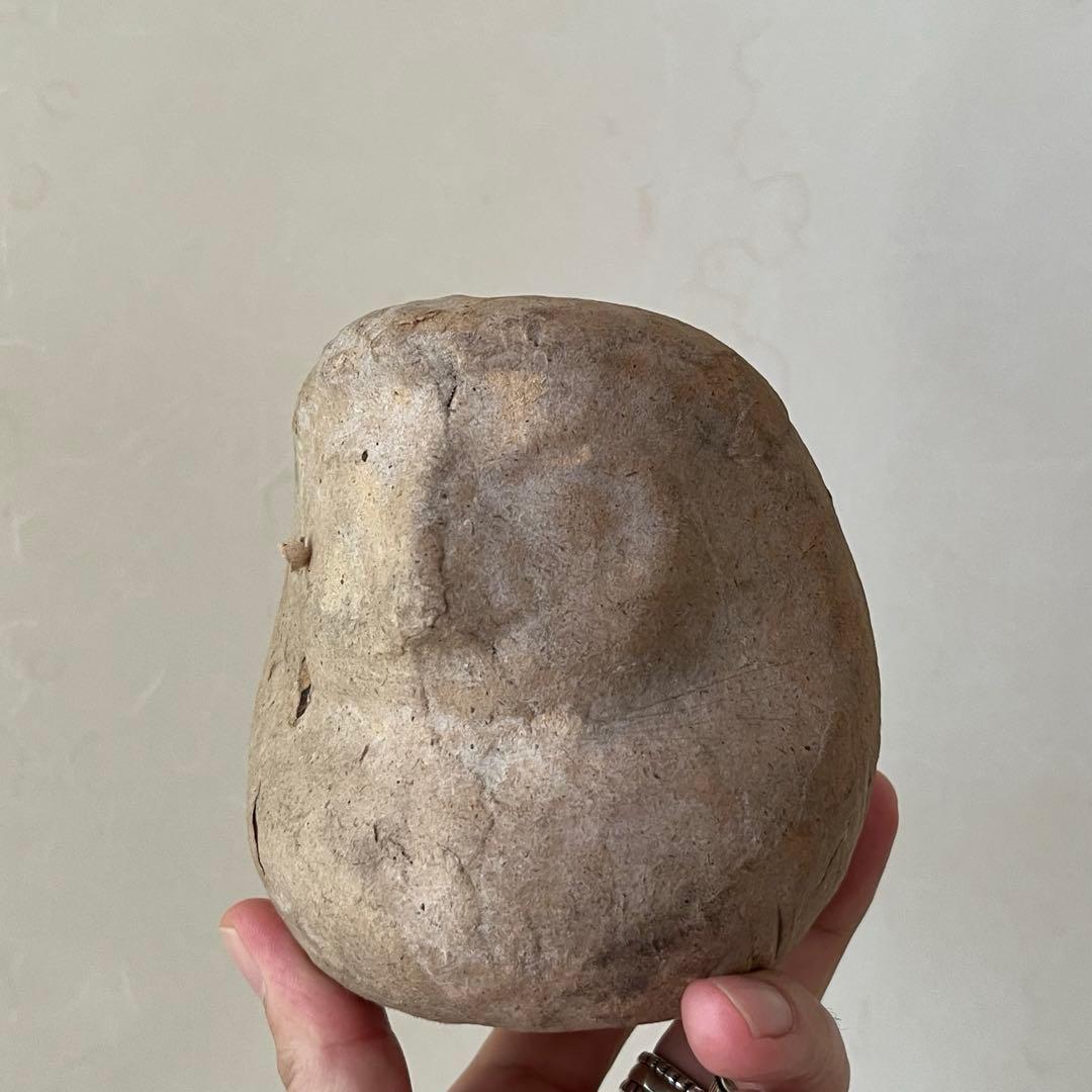 高崎達磨 達磨の木型　2 張子の達磨　中身あり　木型付き　骨董　民藝