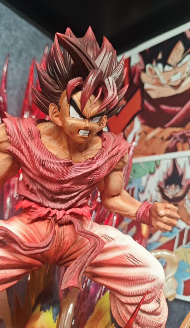 ドラゴンボール 界王拳 孫悟空 1/4 樹脂 彫刻フィギュア