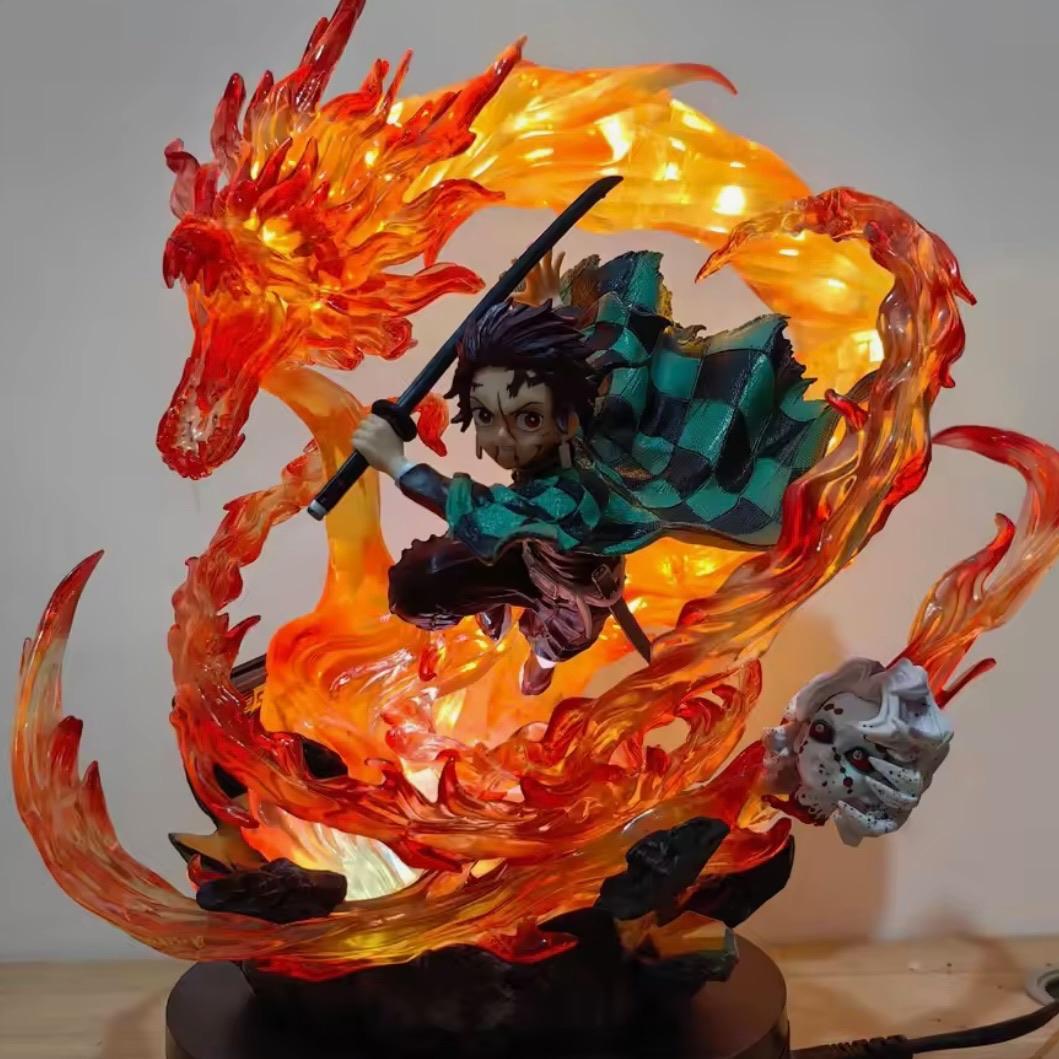 鬼滅の刃 竈門炭治郎 特大　フィギュア 炎エフェクト付き