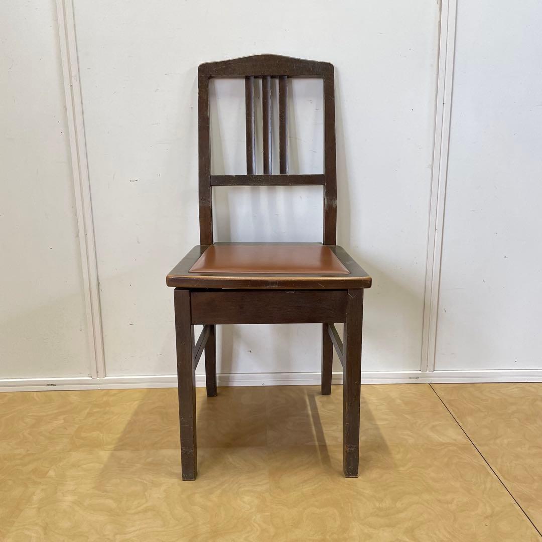 ビンテージ ヤマハ ピアノ椅子 トムソン椅子 背付椅子 チェア アンティーク