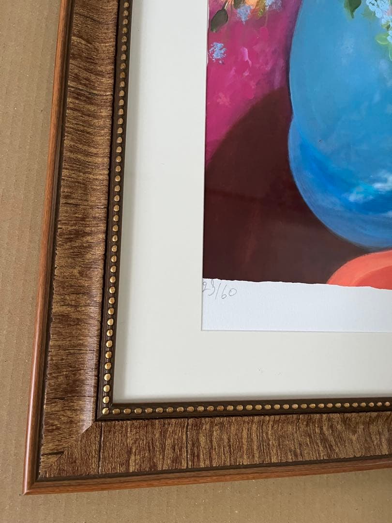 新品額入り版画　47✖️55 ジニー・キム　限定　証明書、直筆サイン、ED 大きめ