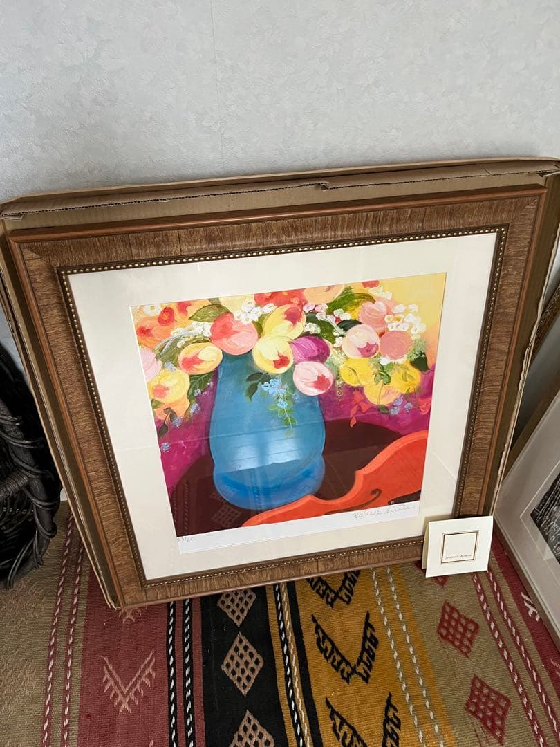 新品額入り版画　47✖️55 ジニー・キム　限定　証明書、直筆サイン、ED 大きめ