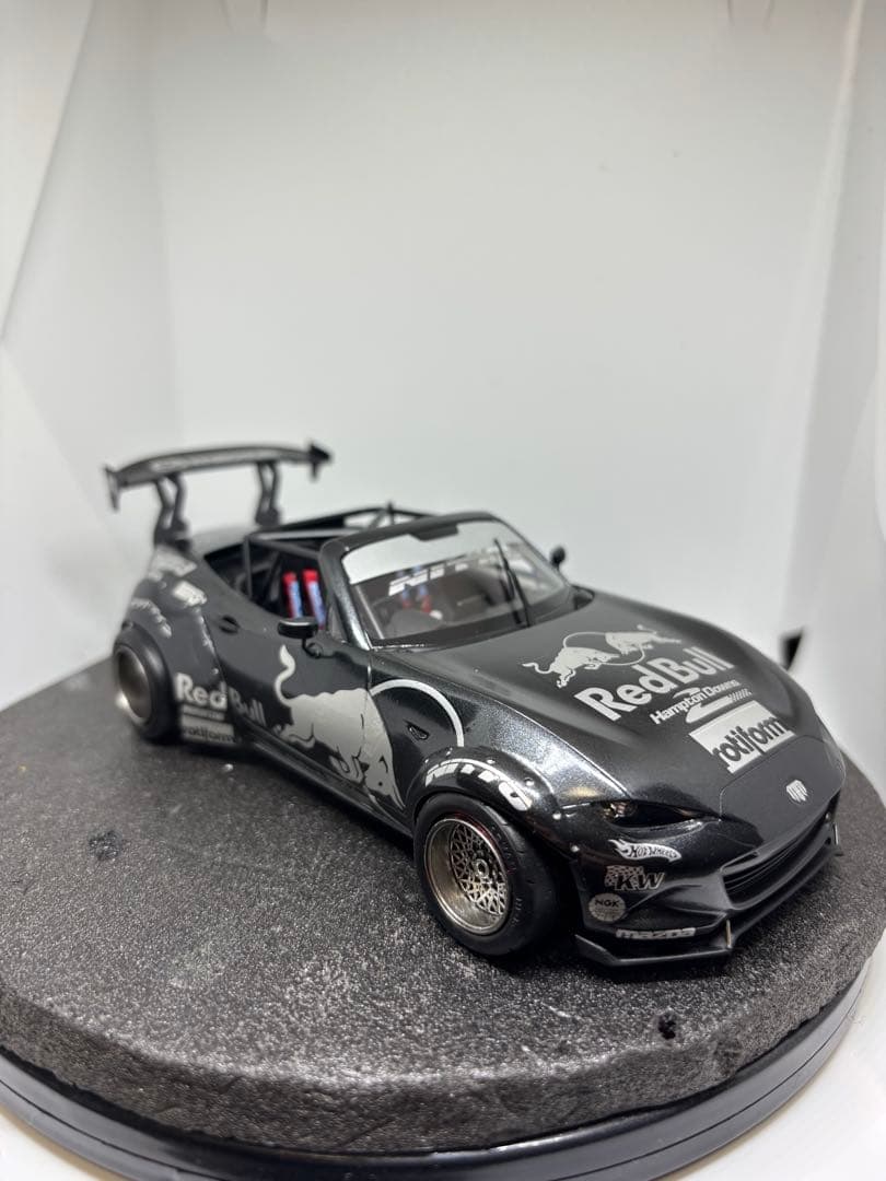 プラモデル完成品　タミヤ　マツダ　ロードスター　マッドマイク仕様　ドリフト