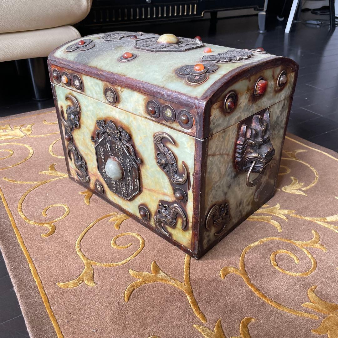 中国　玉石　宝箱　10.5kg