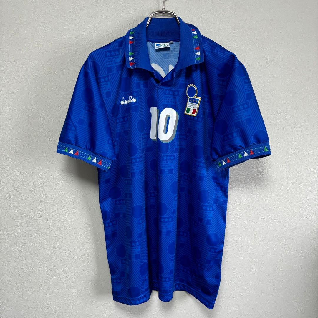 ロベルト・バッジョ DIADORA ディアドラ ユニフォーム ゲームシャツ 青