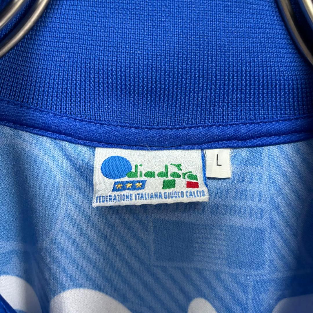 ロベルト・バッジョ DIADORA ディアドラ ユニフォーム ゲームシャツ 青