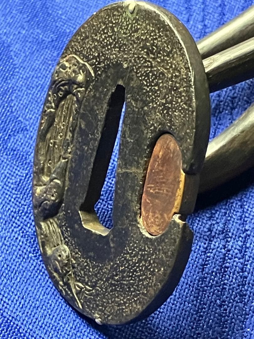 鍔　短刀鍔　象嵌