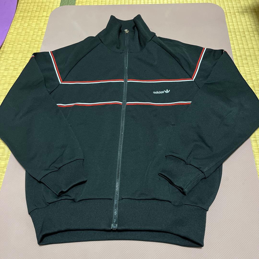 80s古着アディダス 西ドイツ デサント製トラックジャケット上下セット M
