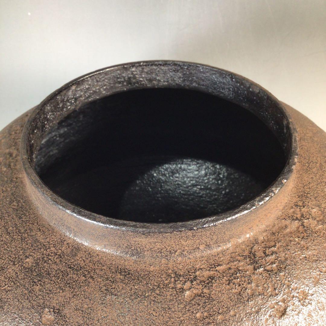 Ｎ６０２　茶釜　『釜師　金森紹栄造』『弾肌』『立口釜』　共箱　茶道具