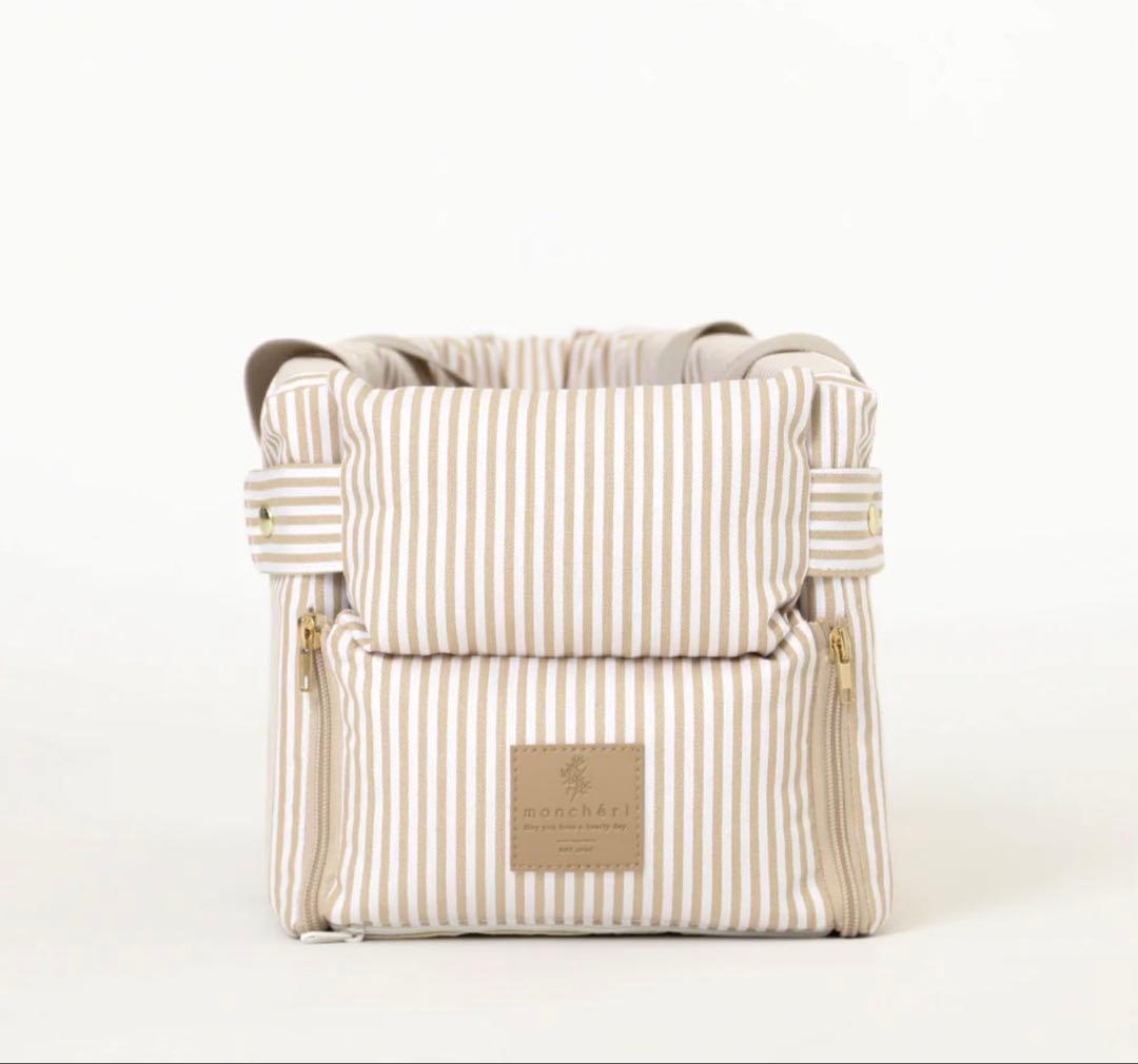 値下中　新品⭐︎モンシェリストライプドライブセンターペットベッド　ドライブベッド