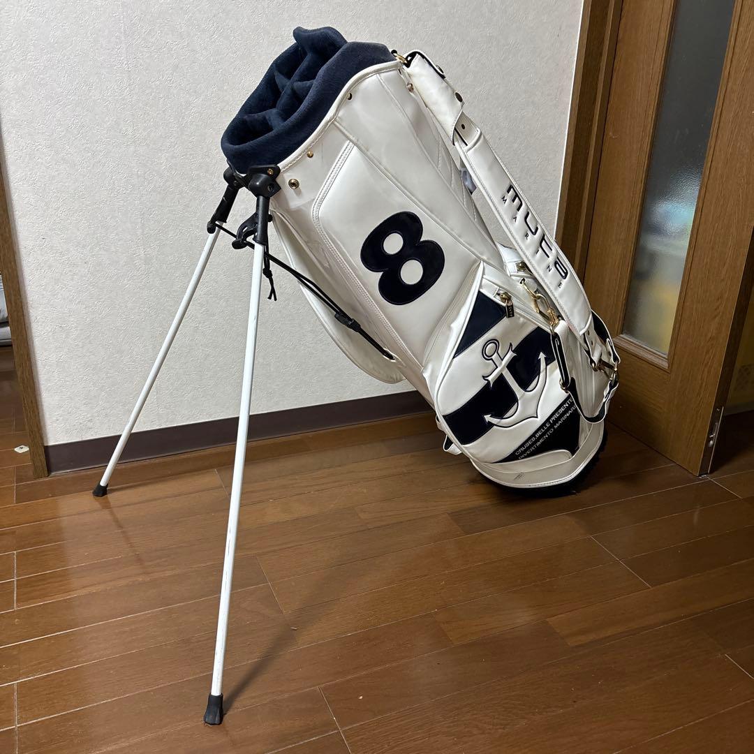 ムータマリンゴルフバック　エナメルホワイト