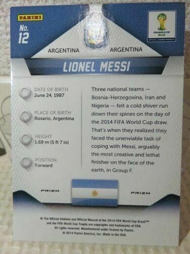 Panini Prizm 2014 メッシ Refractor シルバー他