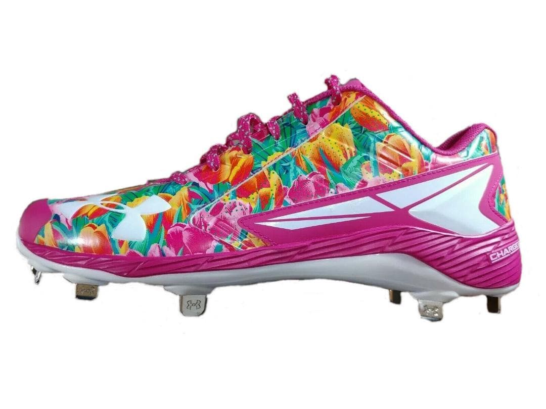 新品アメリカ限定☆アンダーアーマー★野球用☆MLBフラワー☆30.5cm