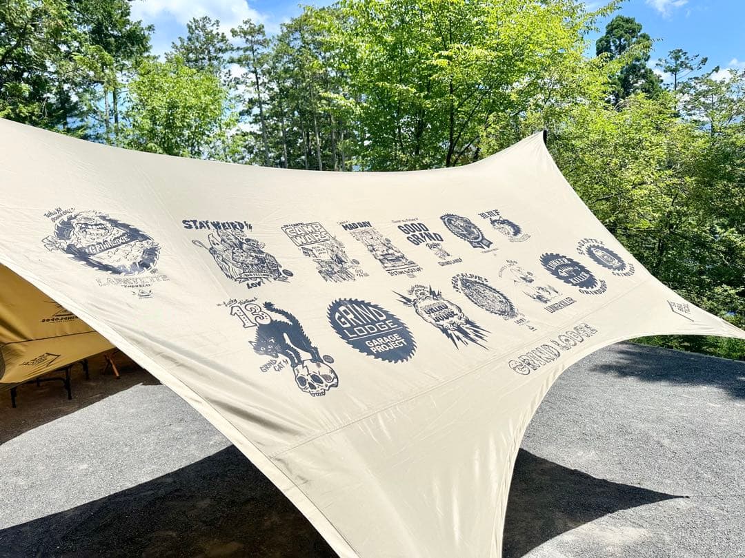 サバティカル　ルピネM タープ　ヘキサタープ　サンドストーン　グラインドロッジ