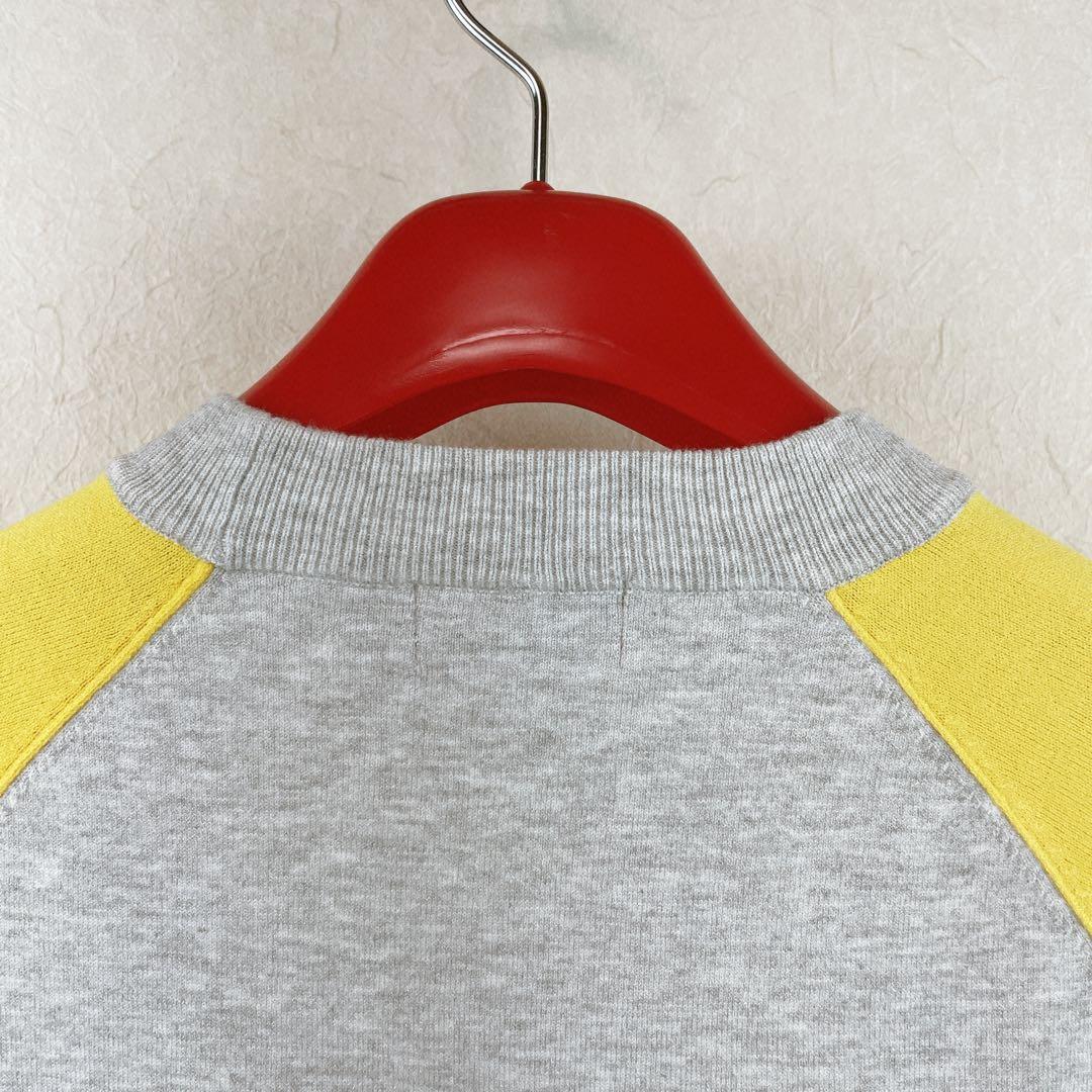 24FW【新品未使用 アルチビオ】少々難有り前後配色立体ロゴクルーセーター38号