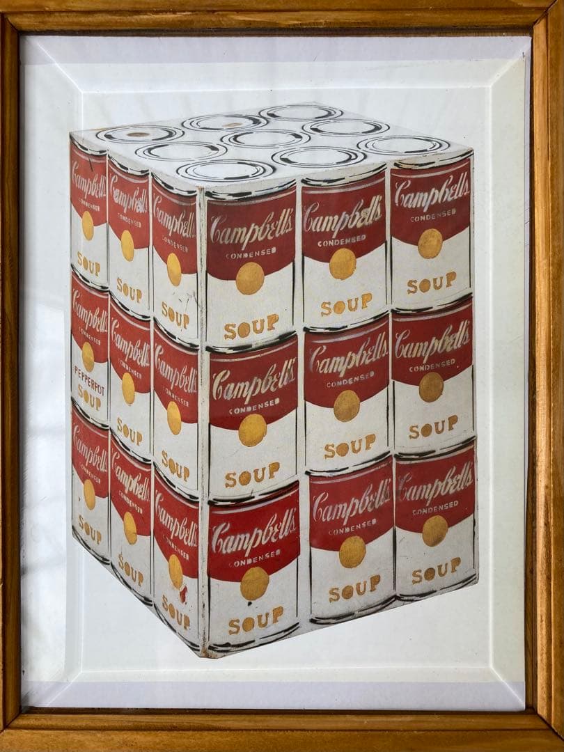 Andy Warhol キャンベルスープ缶　立体　ウォーホル　額入