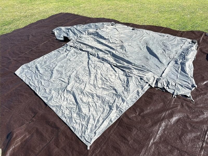 未使用！TOMOUNT ロッジ型 ワンタッチテント ブラックガムーコーティング