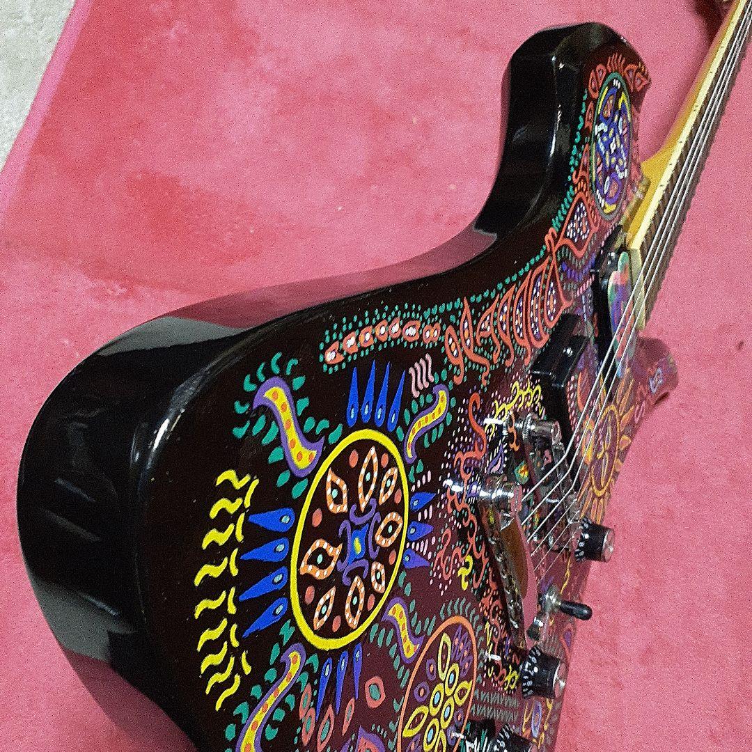 【良・美品】サイケペイント・hideモデル。モッキンバード。ソフトケース付属。