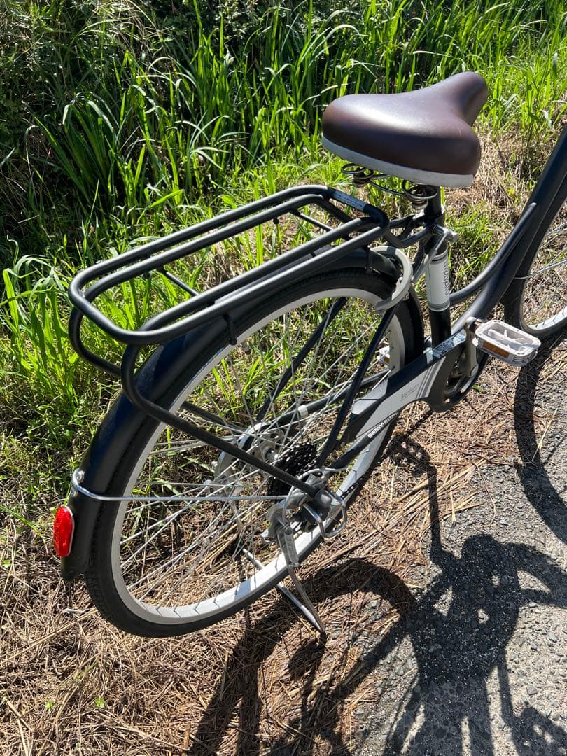 名古屋市内お届け無料26インチシティサイクル 黒 前カゴ付き