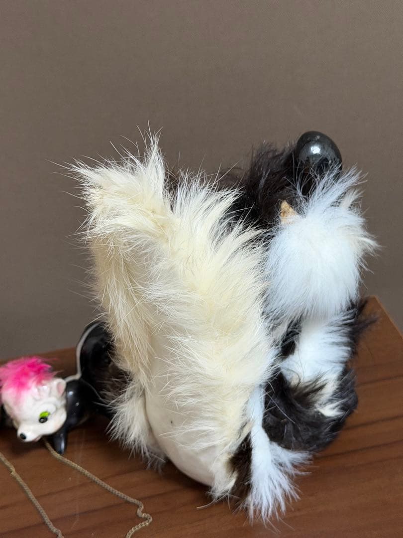 陶器❤️スカンク3個　フィギュリン　昭和レトロ 入手困難