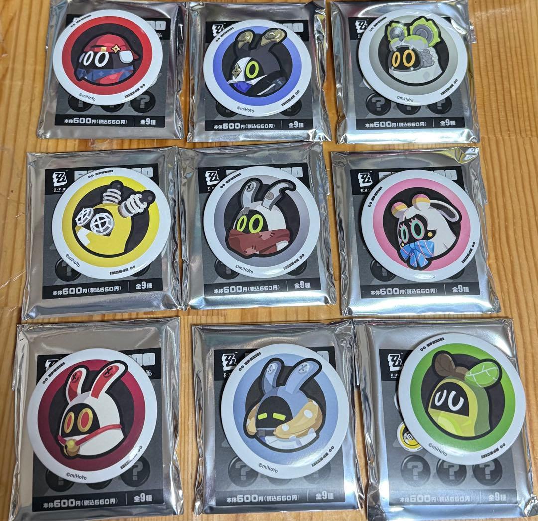 ゼンレスゾーンゼロ　ファミリーマート　トレーディング缶バッジ　ボンプ　9種類